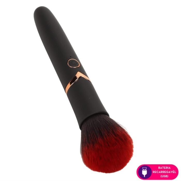 Vibrador em formato de pincel - make
