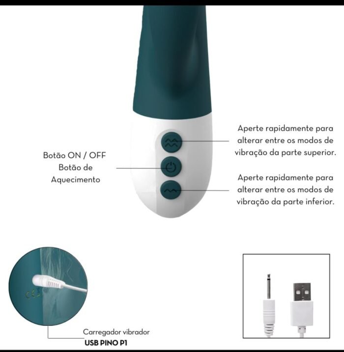 Vibrador duplo motor com aquecimento - Image 3